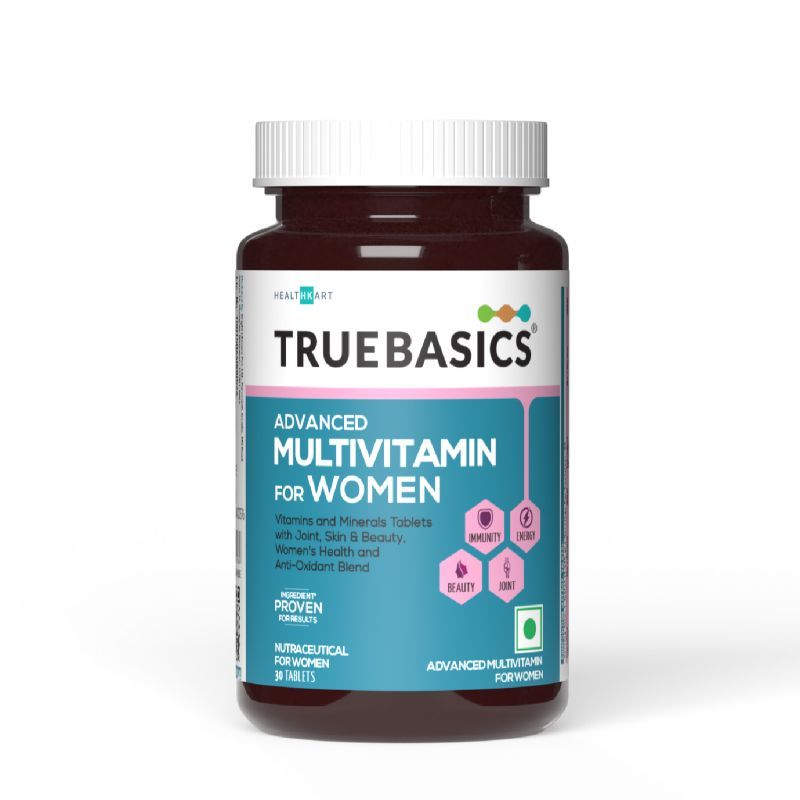 TrueBasics Advanced Multivitamin for Women, For Energy & Immunity, Maintains Hormonal Balance
