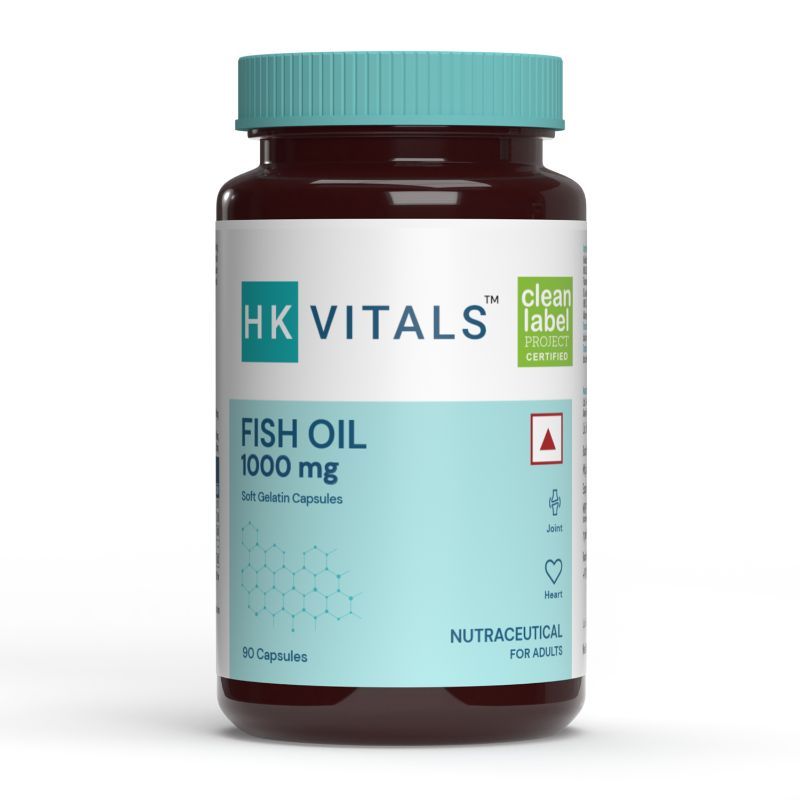 HealthKart Hk Vitals Fish Oil, 1000 Mg Omega 3 With 180 Mg Epa & 120 Mg Dha