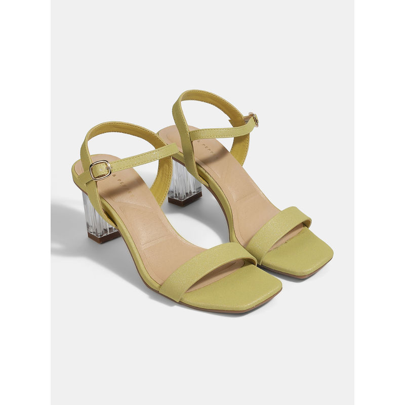 Lemon & Pepper Women Green Fancy Sandal Heels (EURO 37)