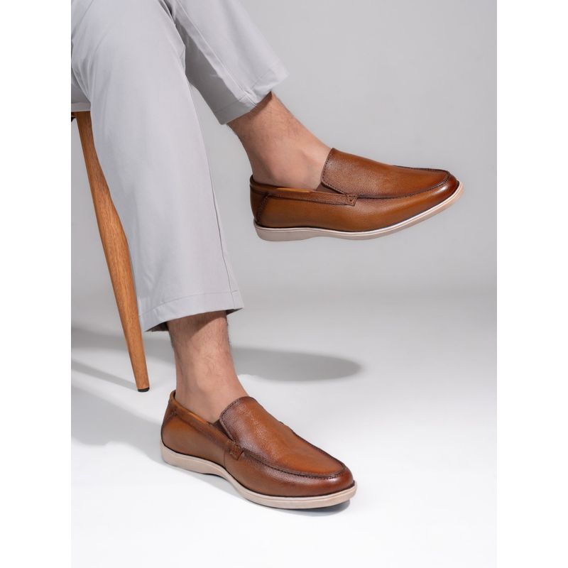 Alberto Torresi Genuine Leather Alpha Men Tan Loafers (EURO 43)