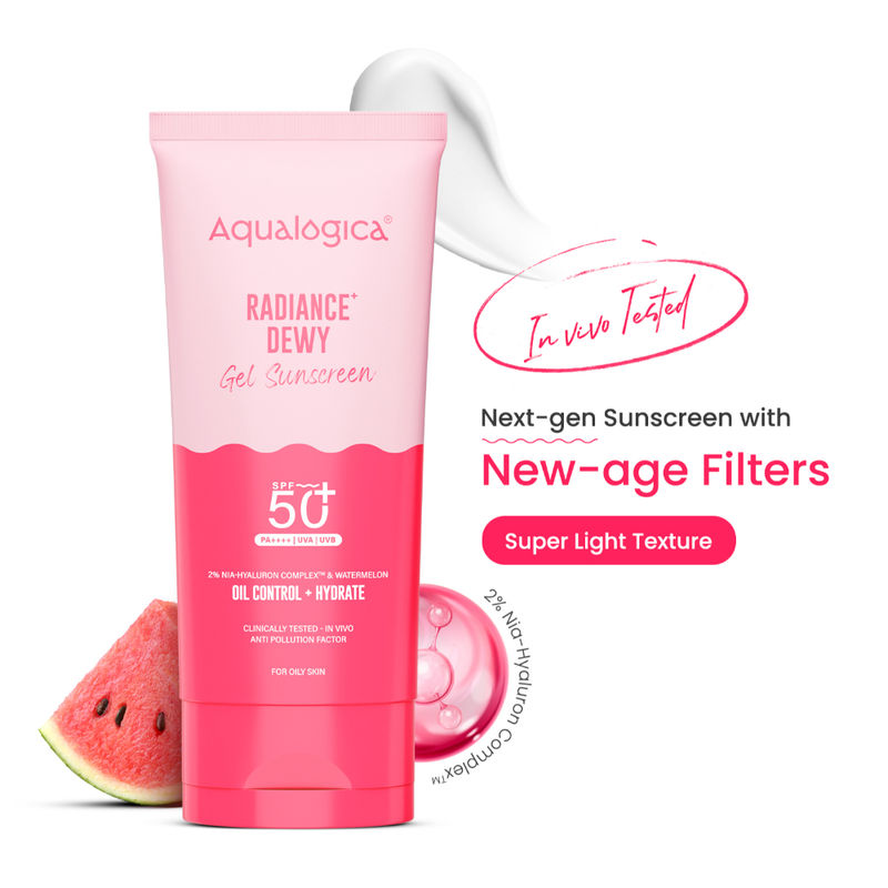 Aqualogica Radiance+ SPF 50+ PA++++, Watermelon, Niacinamide, APF, In-Vivo Tested