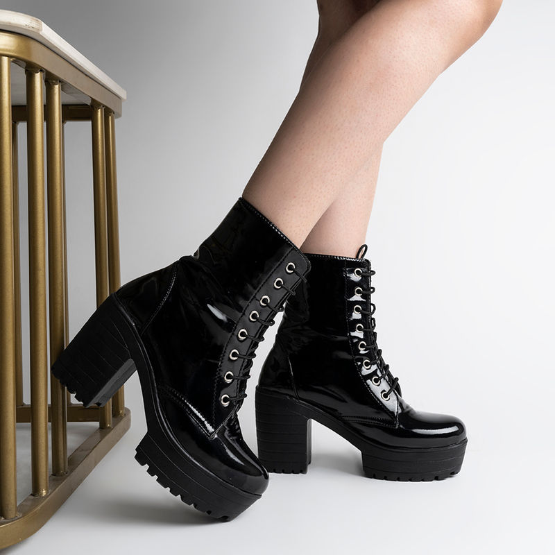 Shoetopia Women Black Boots (EURO 40)
