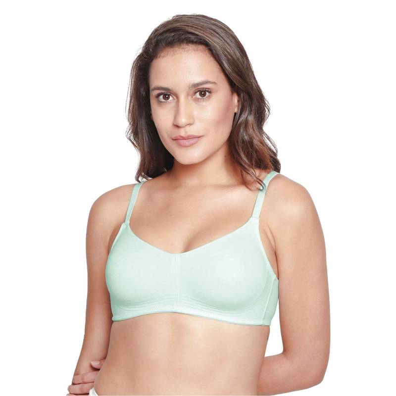 Shyaway By Susie Sky Blue Non Padded Wire Free Seamless Cotton Bra (32DD)