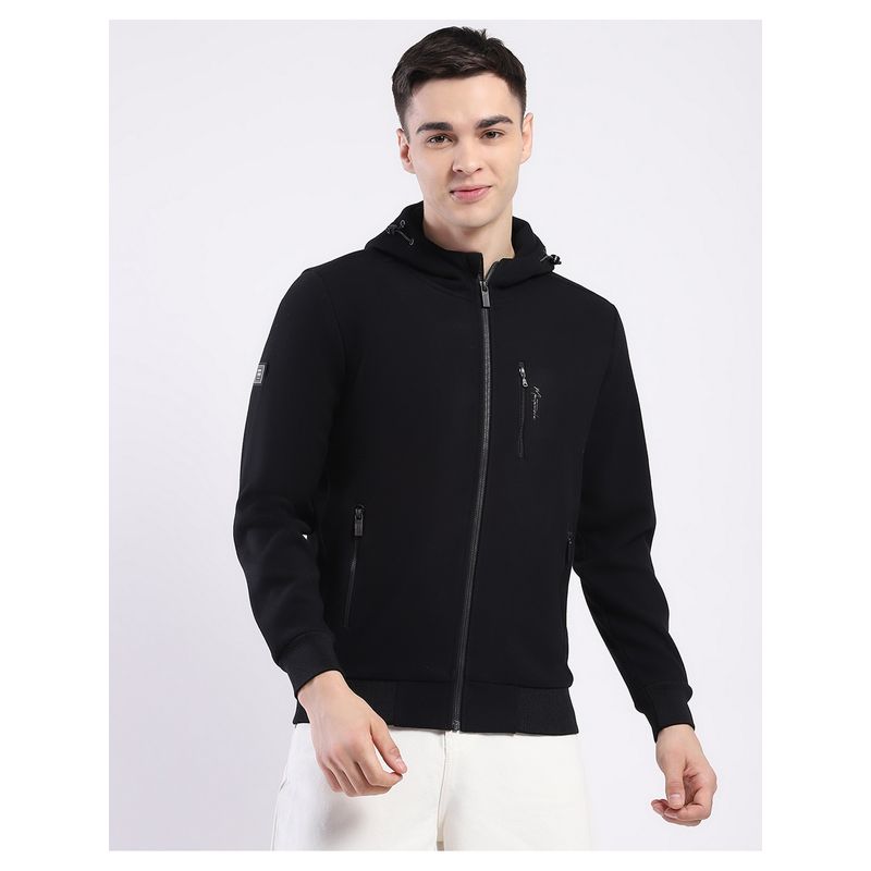 Monte Carlo Men Black Solid Hoodie (L)