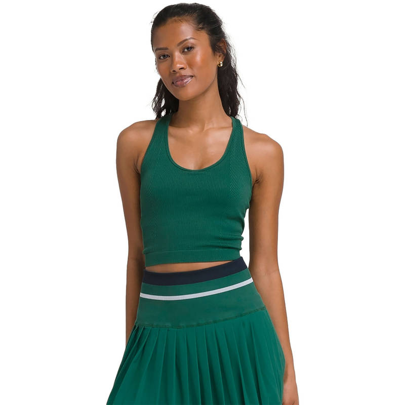 Wilson Women Everyday Brami Sleeveless Crop Tank Top Ribbed Stretch Activewear Tank Top (S)