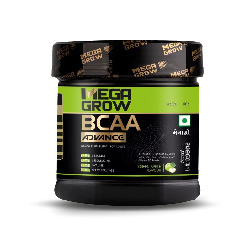Megagrow BCAA Advance Supplement Powder Zero Sugar Green Apple Buy
