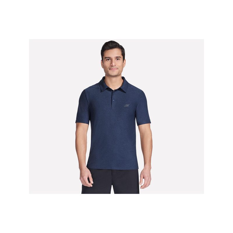 SKECHERS Mens Godri All Day Navy Blue Polo T-Shirt (2XL)