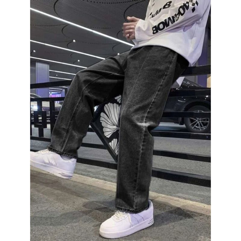 Off Duty India Ash Black Baggy Fit Rigid Jeans - Black (34)