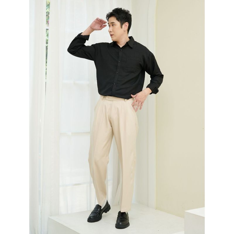 Off Duty India Korean Baggy Loose Fit Pants For Men - Ivory (L)