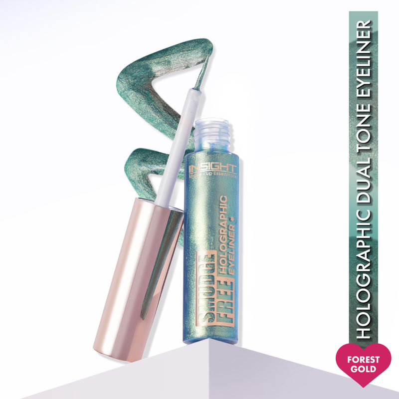 Insight Cosmetics Smudge Free Holographic Eyeliner, Dual Tone Effect - Forest Gold