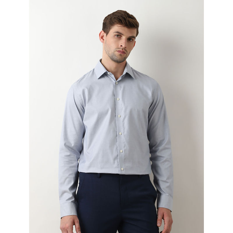 Selected Light Blue Formal Full Sleeves Shirt (S)