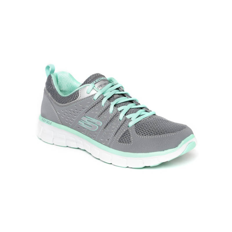 SKECHERS Women Look Book Grey Running Shoes (UK 3)