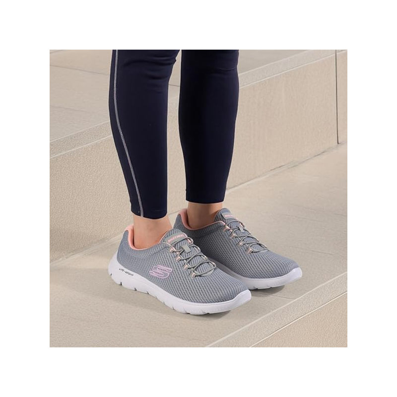SKECHERS Women Summits - Quick Lapse Grey Running Shoes (UK 5)