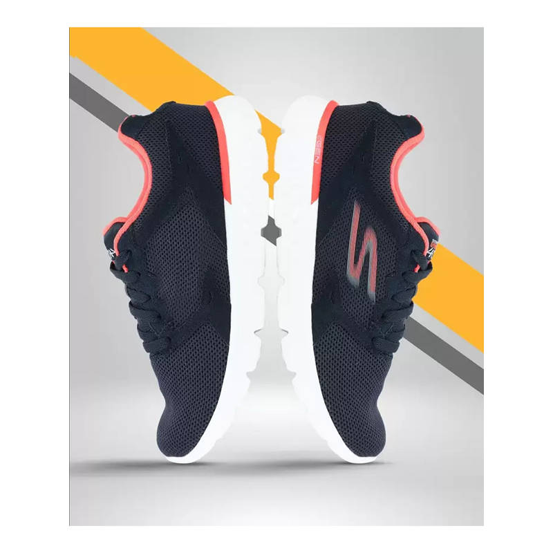 SKECHERS Women Go Run 400 Navy Blue Running Shoes (UK 3)