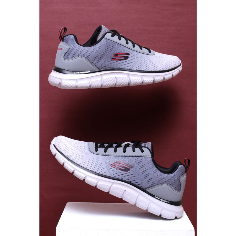 SKECHERS Men Track-Ripkent Grey Running Shoes (UK 6)