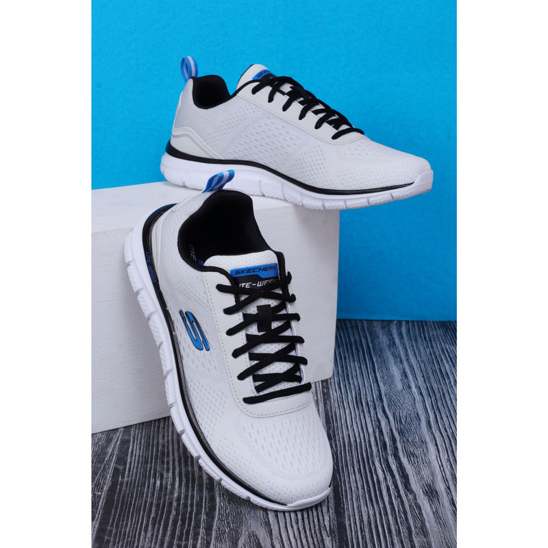 SKECHERS Men Track-Ripkent White Running Shoes (UK 9)