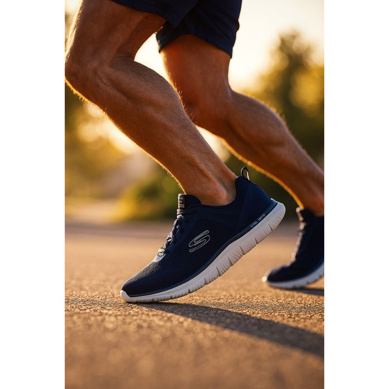 SKECHERS Men Track Broader Navy Blue Running Shoes (UK 11)