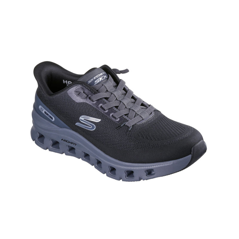 SKECHERS Men Arch Fit Glide-Step Pro Black Running Shoes (UK 6)