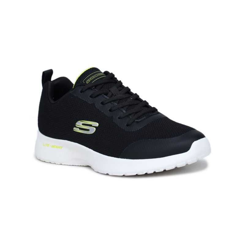 SKECHERS Men Dynamite Black Running Shoes (UK 10)