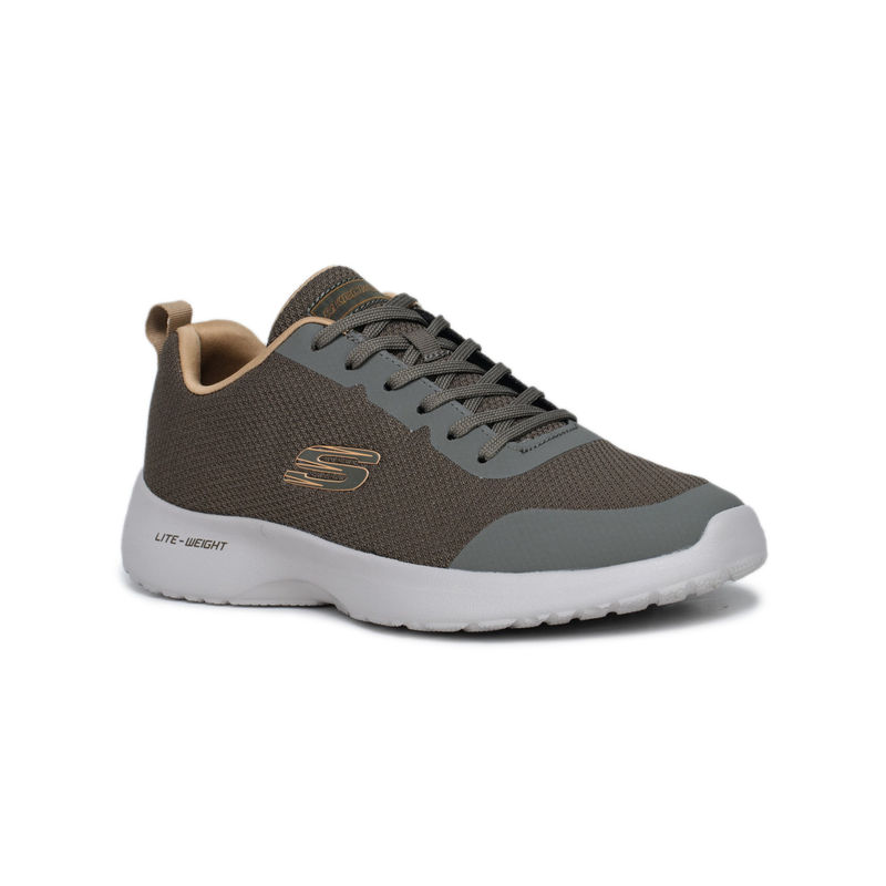 SKECHERS Men Dynamite Olive Running Shoes (UK 10)