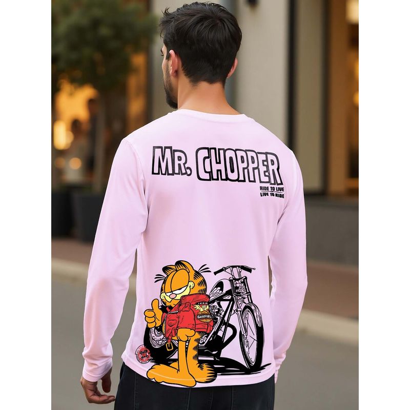 Bewakoof Official Garfield Men's Purple Mr.Chopper Graphic Printed T-shirt (S)