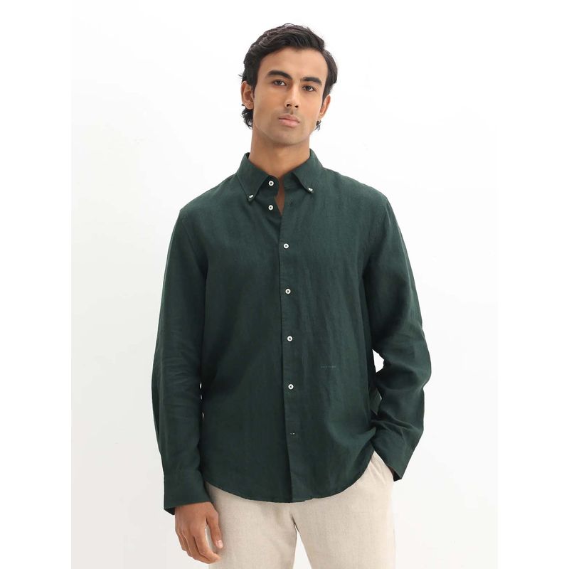 Rare Rabbit Men Lucis Green Shirt (M)