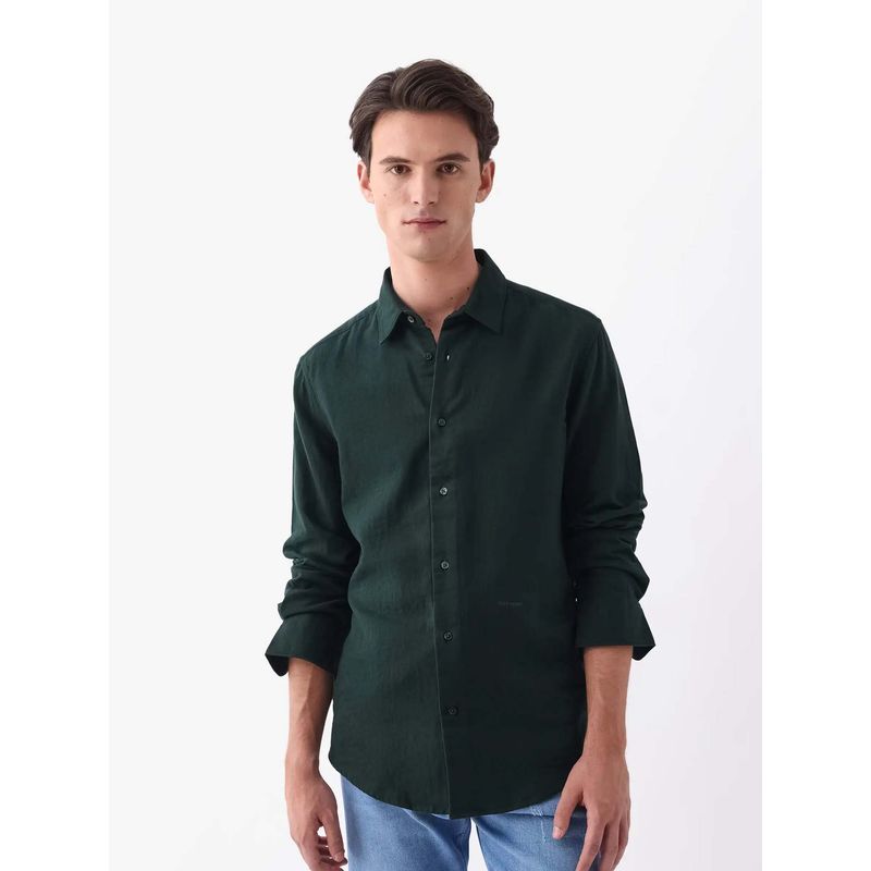 Rare Rabbit Men Layerr-26 Green Primary Shirt (XL)