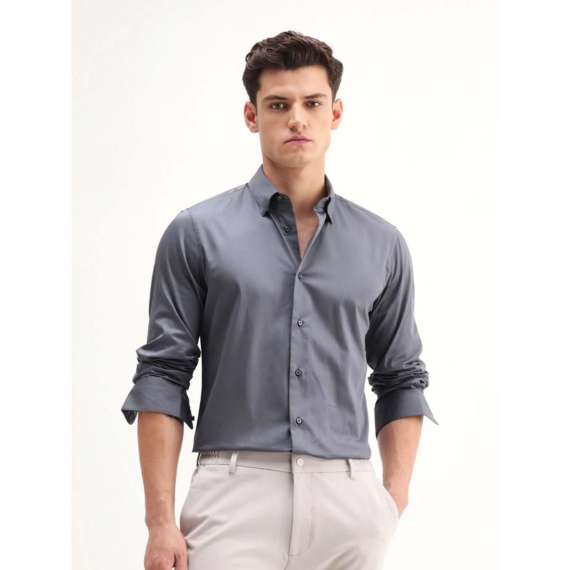 Rare Rabbit Men Como-26 Grey Dusky Shirt (M)