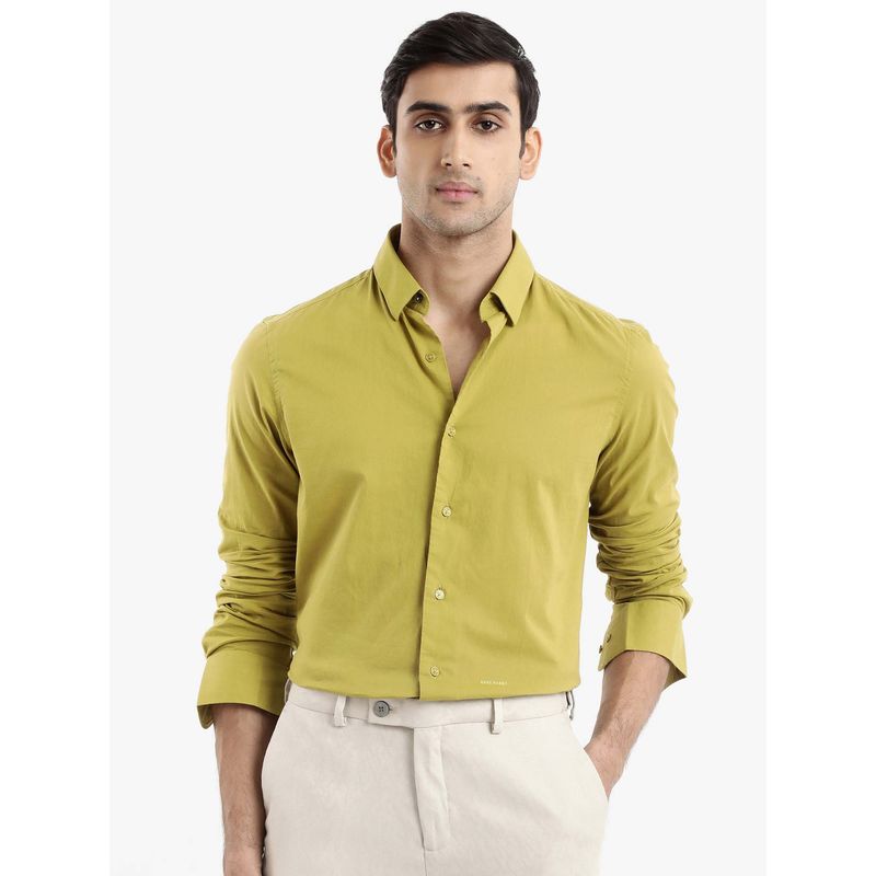 Rare Rabbit Men Cambroc Olive Shirt (XS)