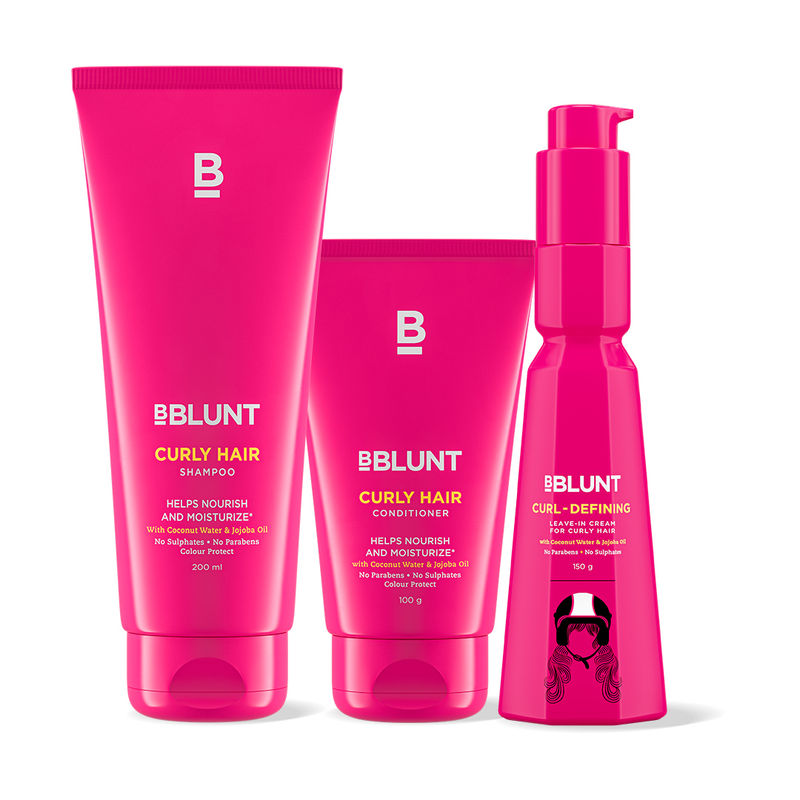 BBlunt Curly Hair Shampoo, Conditioner & Leave In Cream Buy BBlunt