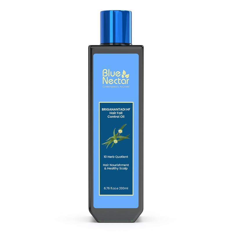 Blue Nectar Hair Oil with Briganantadi for Hair Fall Control & Healthy Scalp