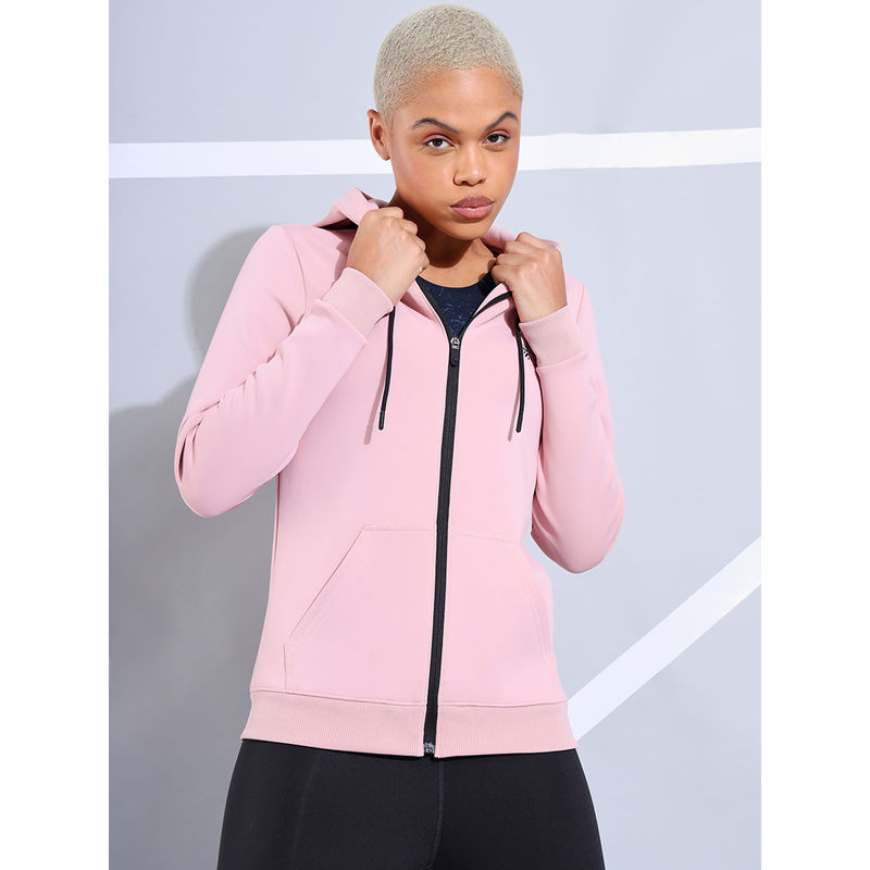 Cultsport Solid Sweatshirt with Pockets-Pink (L)