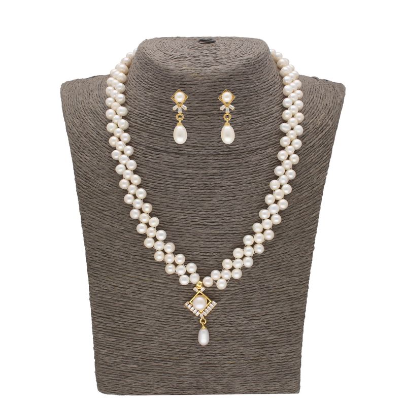 Buy Sri Jagdamba Pearls Sweetheart Pearl Necklace Set Online