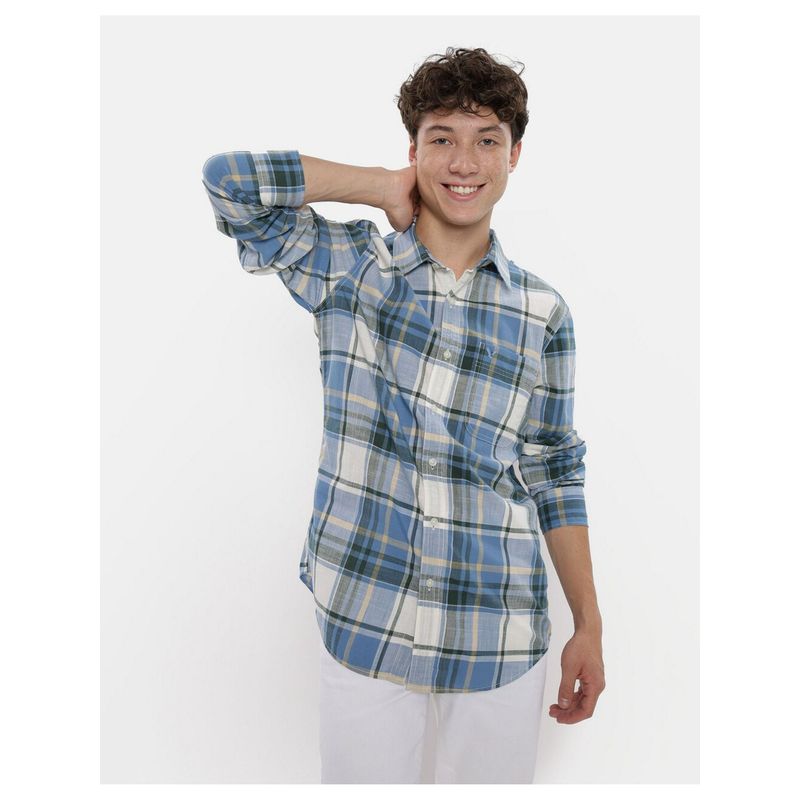 American Eagle Men Blue Slim Fit Everyday Button-Up Shirt (S)