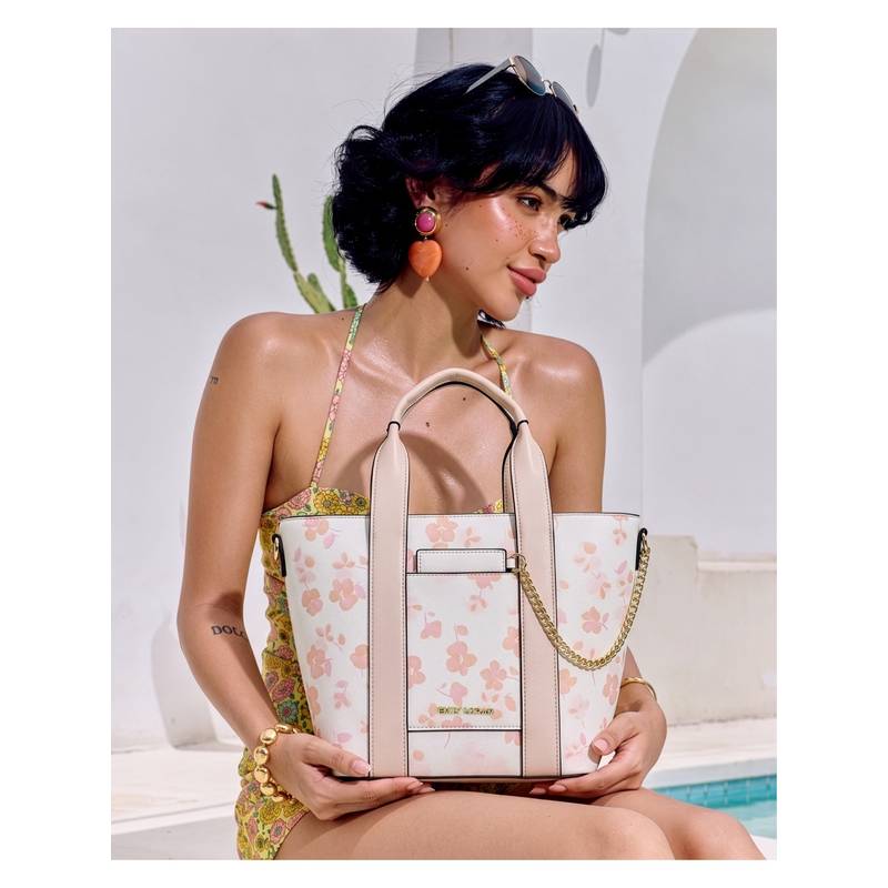 Buy Emily Loran Evie White Handbag with Detachable Strap and Pouch