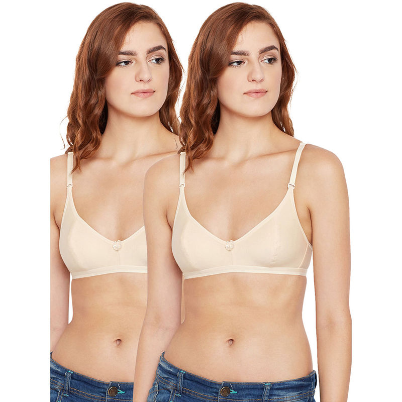 Bodycare Women Cotton Spandex Full Coverage Non Padded Regular Bra (Pack of 2) (30B)