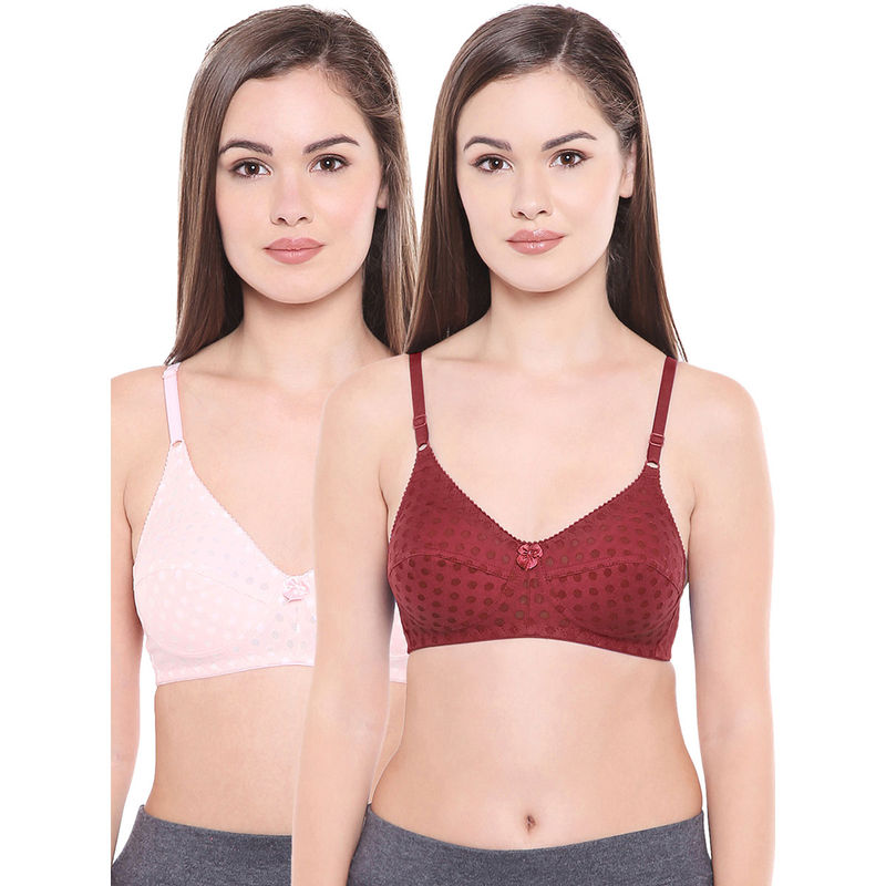 Bodycare Women Poly Cotton Full Coverage Non Padded Regular Bra (Pack of 2) (30B)