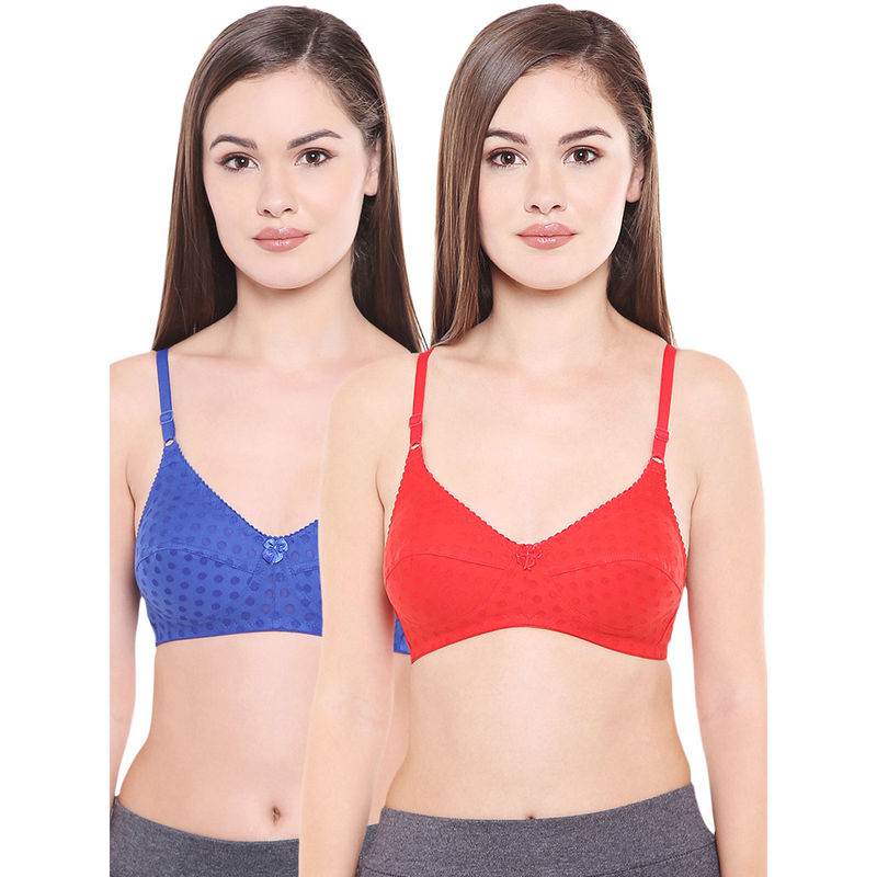 Bodycare Women Poly Cotton Full Coverage Non Padded Regular Bra (Pack of 2) (30B)