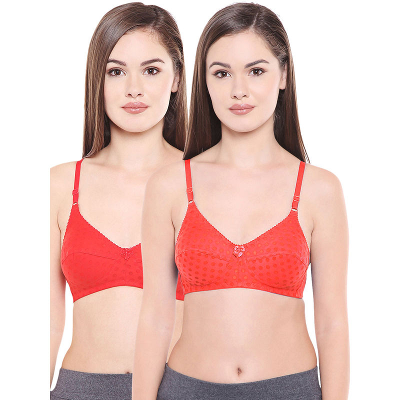 Bodycare Women Poly Cotton Full Coverage Non Padded Regular Bra (Pack of 2) (30B)