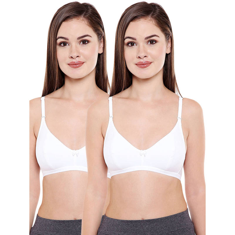 Bodycare Women Cotton Spandex Full Coverage Non Padded Regular Bra (Pack of 2) (36B)