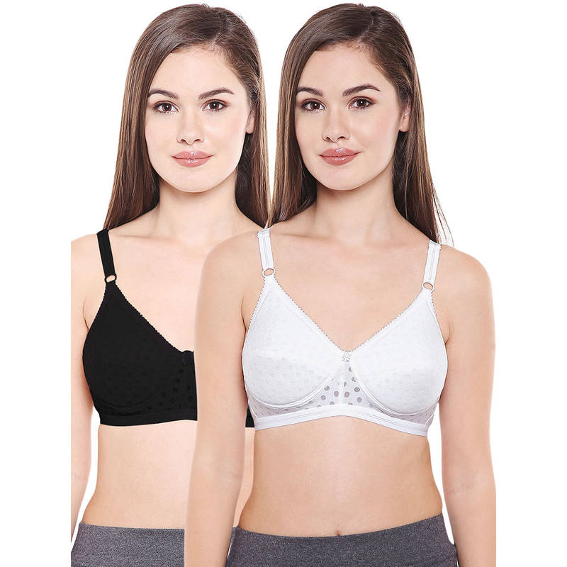 Bodycare Women Cotton Full Coverage Padded Regular Bra (Pack of 2) (42B)