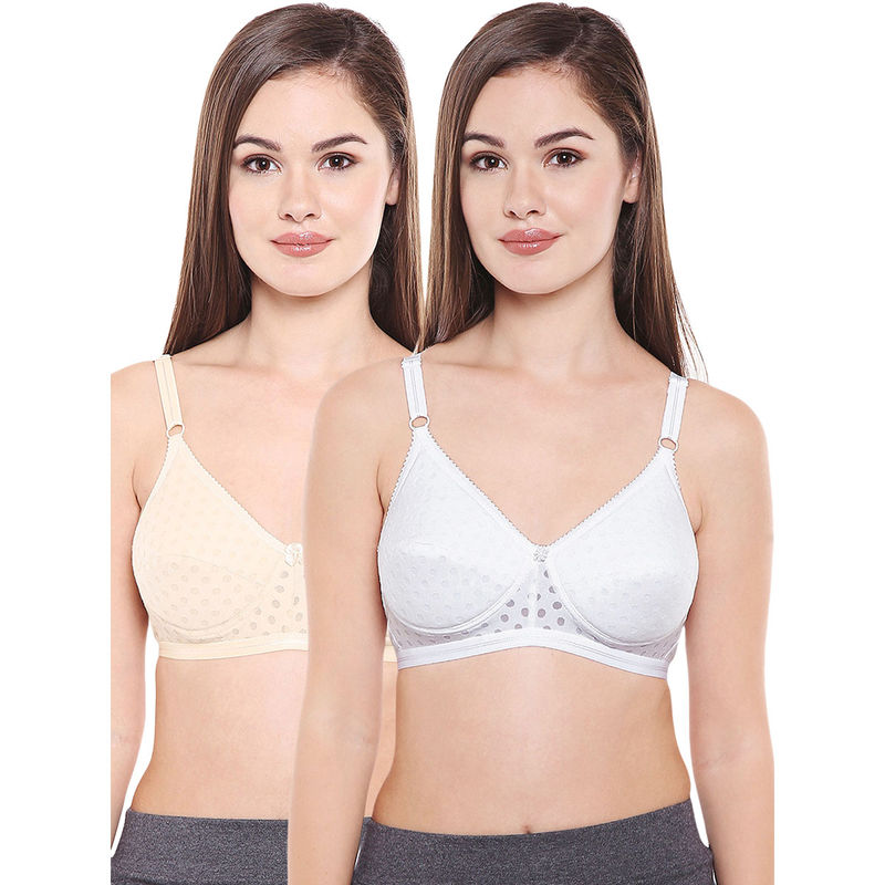 Buy Bodycare Women Cotton Full Coverage Padded Regular Bra (Pack of 2)  Online