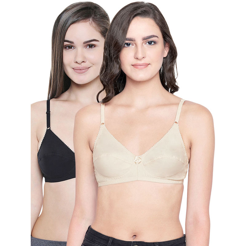 Bodycare Women Cotton Full Coverage Non Padded Regular Bra (Pack of 2) (36B)