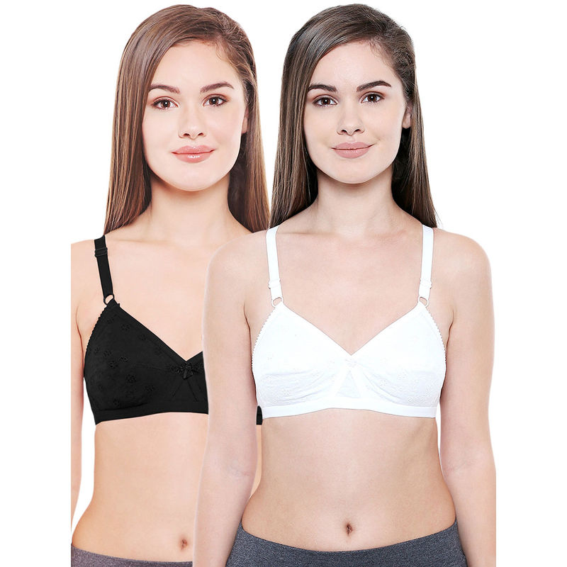 Bodycare Women Cotton Full Coverage Non Padded Regular Bra (Pack of 2) (36B)