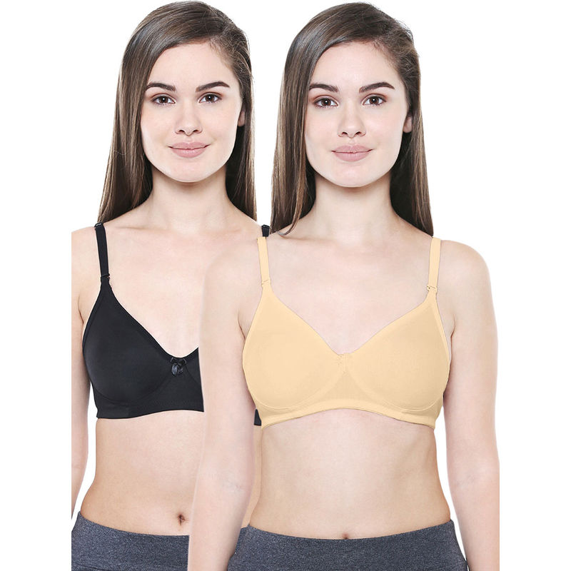 Bodycare Women Cotton Full Coverage Non Padded Regular Bra (Pack of 2) (30B)