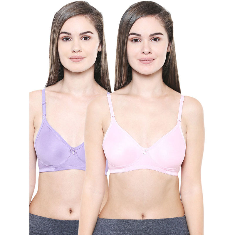 Bodycare Women Cotton Full Coverage Non Padded Regular Bra (Pack of 2) (40B)