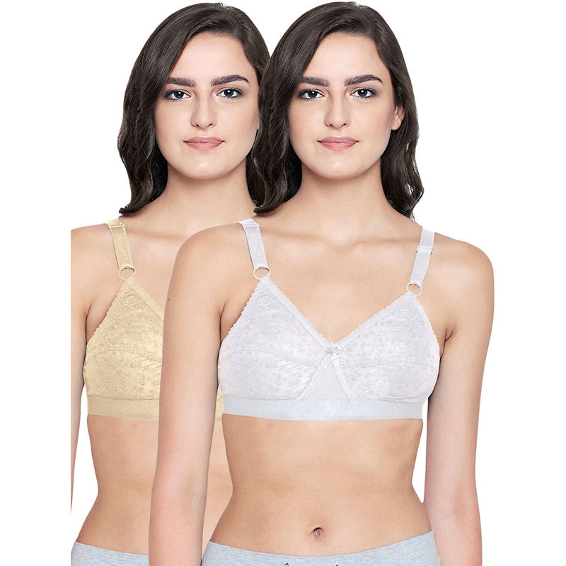 Bodycare Women Cotton Full Coverage Non Padded Regular Bra (Pack of 2) (36B)