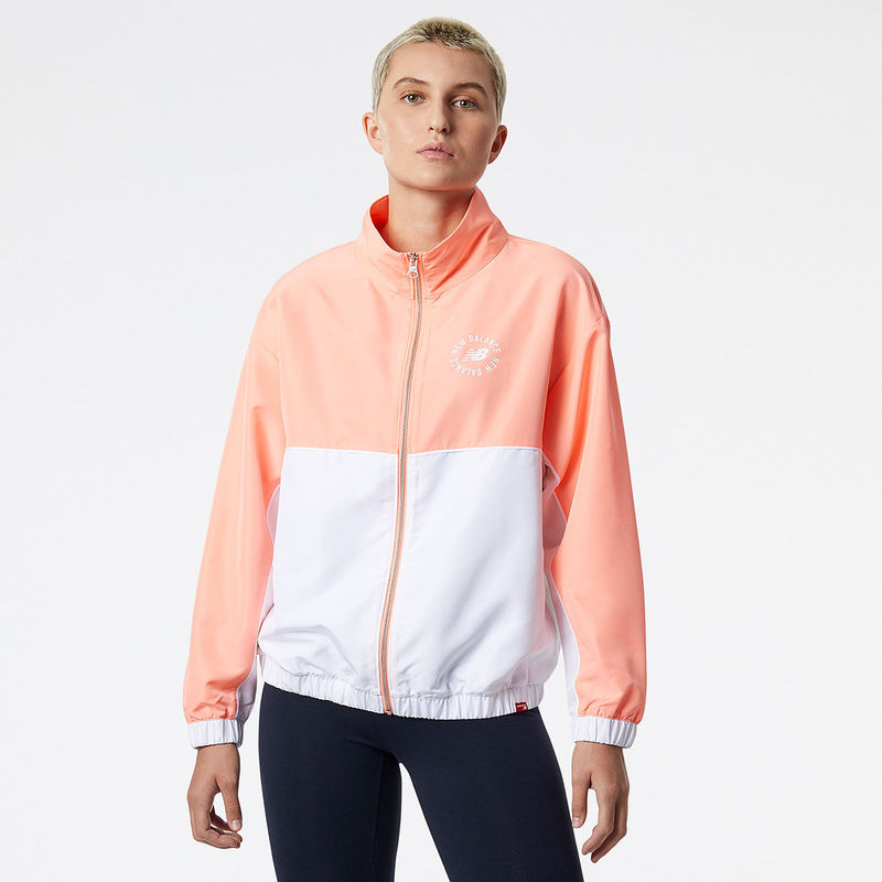 New Balance Peach Colorblock Paradspk Jacket (XL)