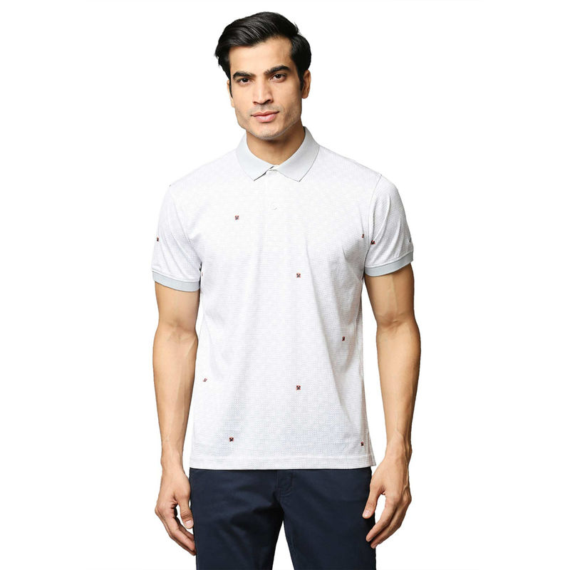 Park Avenue Men Printed Grey T-Shirt (39)