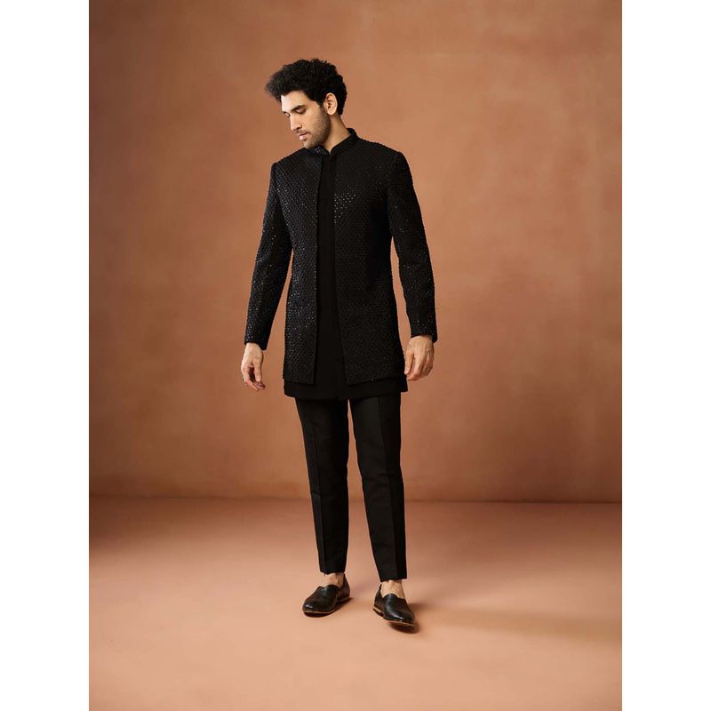 KISAH Men Short Indowestern Sherwani with Troser (38)